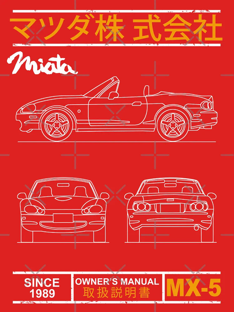 Blueprint of the MX-5 Miata Classic T-Shirt