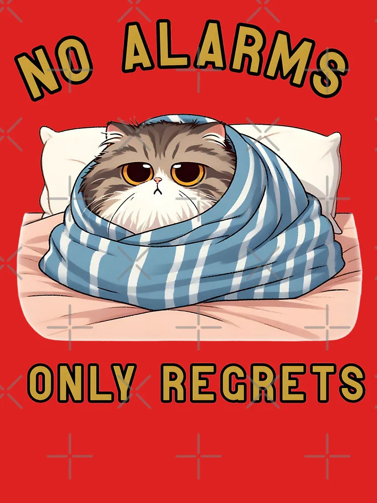 No Alarms Only Regrets – Funny Pallas Cat Meme Design Classic T-Shirt