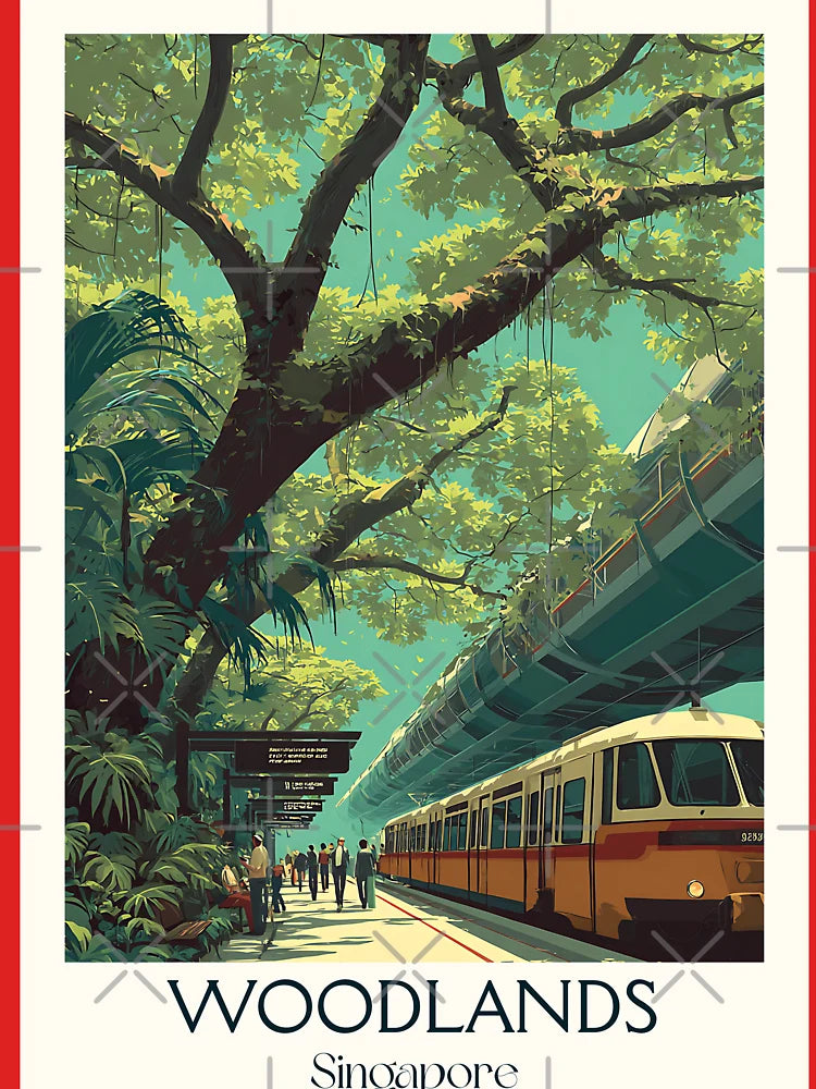Woodlands Poster – Forest Canopy & MRT Motion Classic T-Shirt