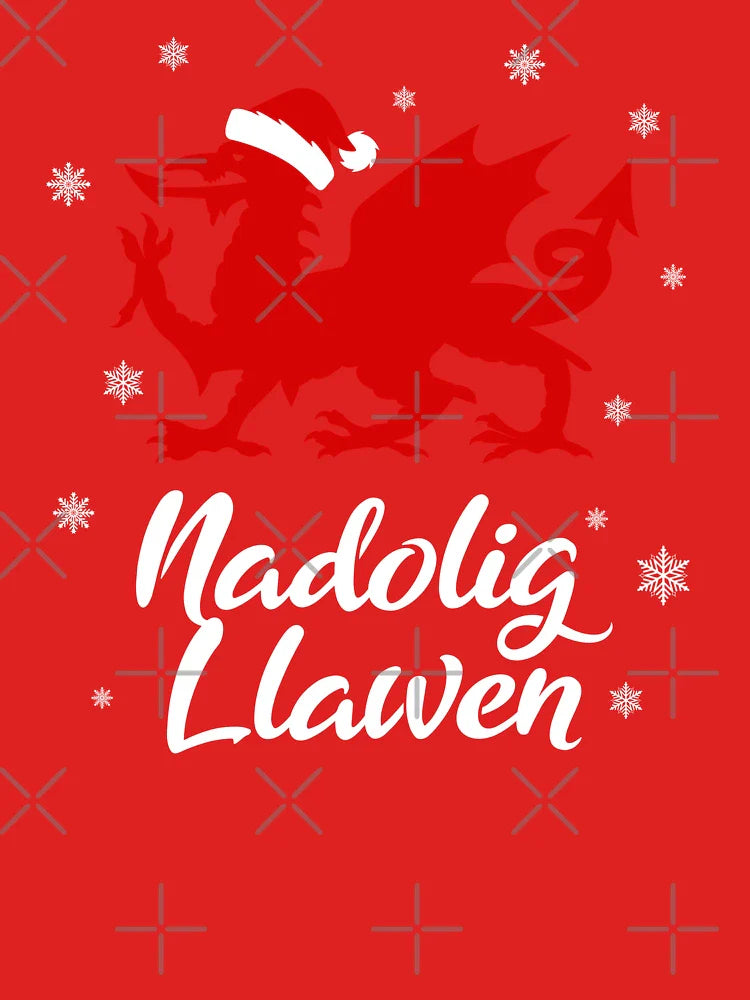 Nadolig Llawen Wales Welsh Cymru Merry Christmas Dragon Classic T-Shirt