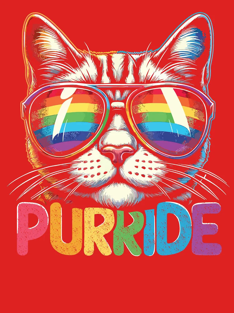 Purride cat with glasses LGBTQ Classic T-Shirt