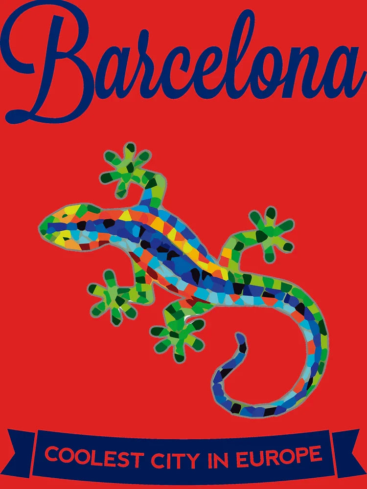 BARCELONA Gaudi Lizard (Light Colors) Classic T-Shirt