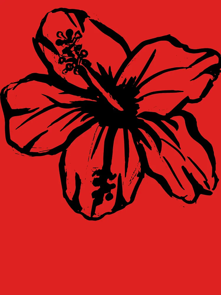 tropical hibiscus black/pink Classic T-Shirt