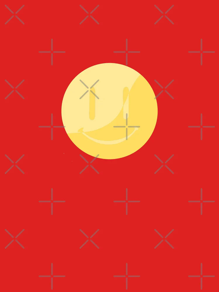 Wavy Split Yellow Smiley – Sunny Aesthetic Sticker with a Chaotic Twist Classic T-Shirt