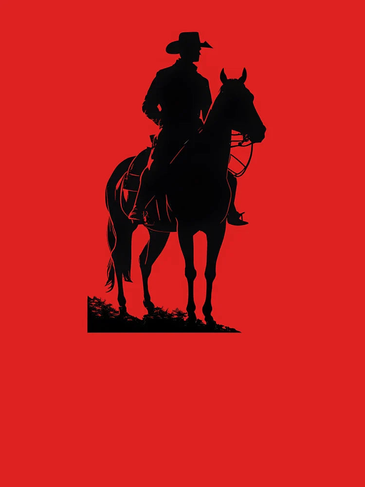 Classic Cowboy Silhouette Art Print Classic T-Shirt
