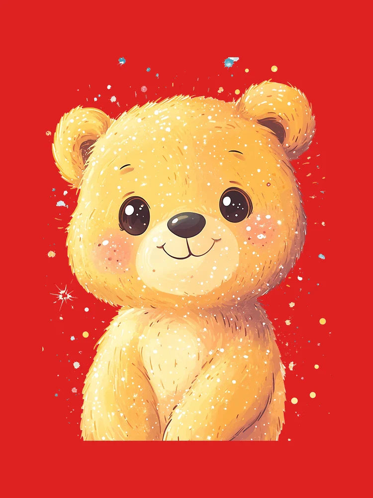 Kawaii Yellow Bear Surrounded by Sparkles Classic T-Shirt