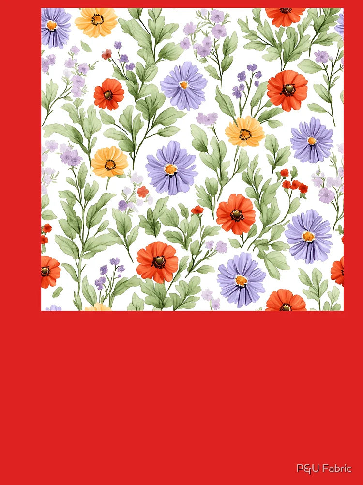 Cute summer flowers pattern Classic T-Shirt