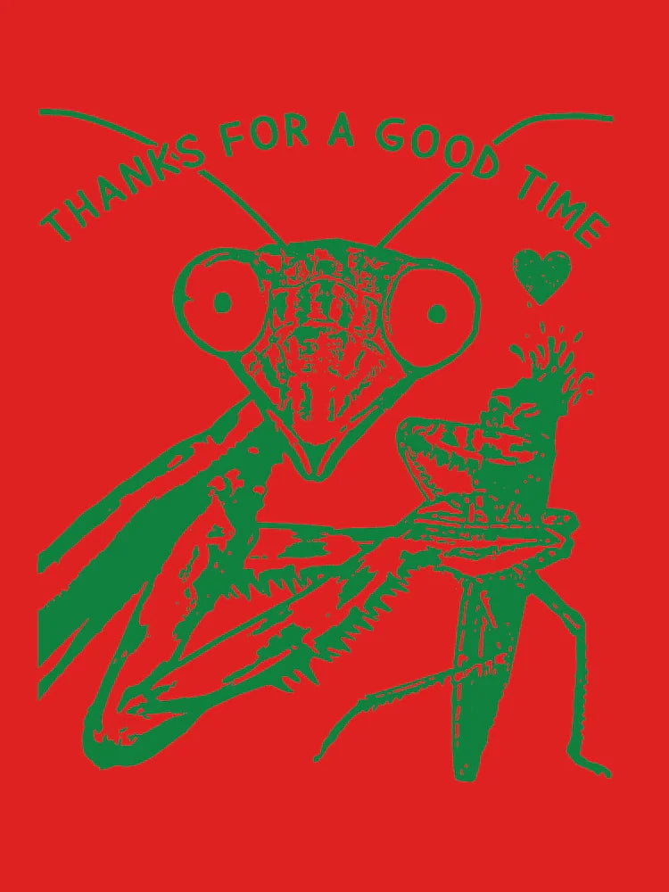 Praying Mantis Cool Graphic Funny Saying Insect Offensive Sexual Pun Breakup Womens Ladies Cute Hilarious Slogan Weird Original Design Thanks for a Good Time Sexy Rude Inappropriate Adult Humor Classic T-Shirt