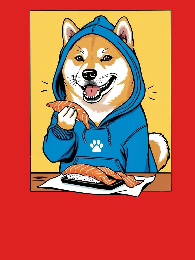 Shiba Sushi Time – Hoodie Pup Loves Salmon Classic T-Shirt