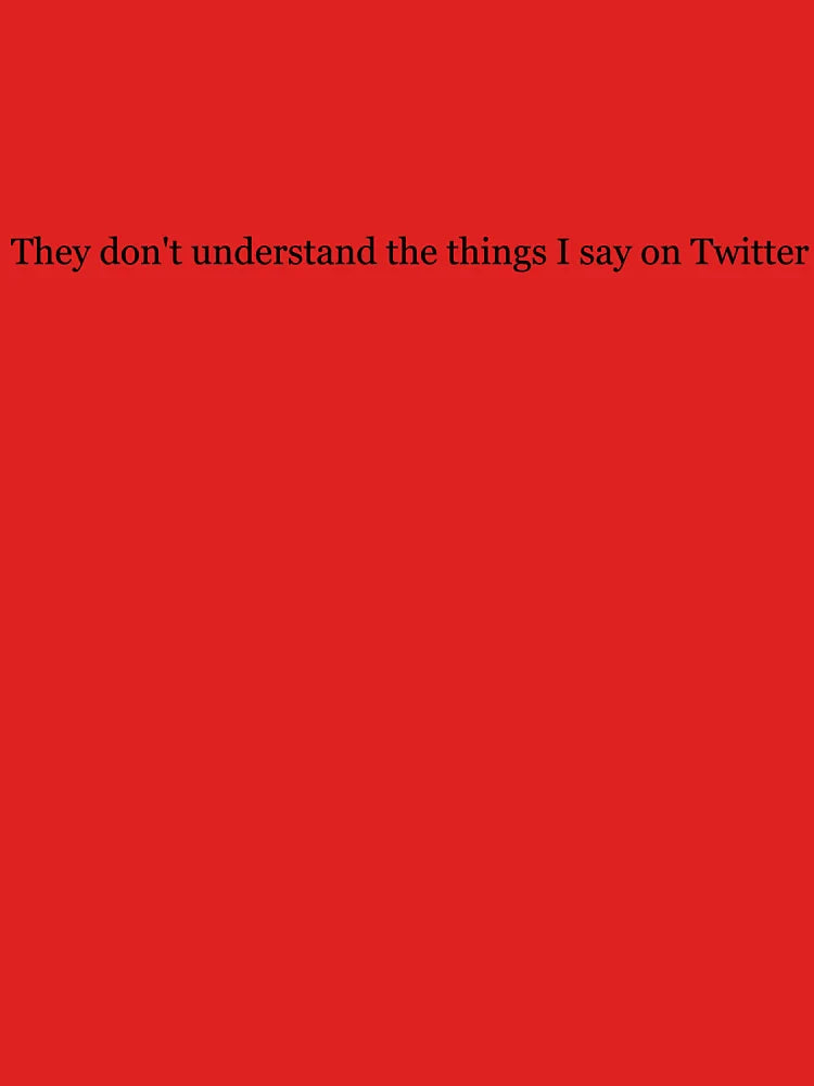 They don't understand the things I say on Twitter  Classic T-Shirt