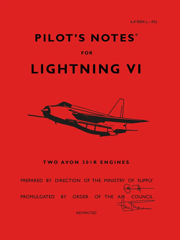 Pilot's Notes for Lightning VI Classic T-Shirt