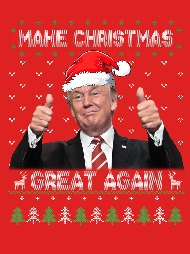 Funny Trump Make Christmas Great Again Ugly Sweater Xmas T Shirt Classic T-Shirt