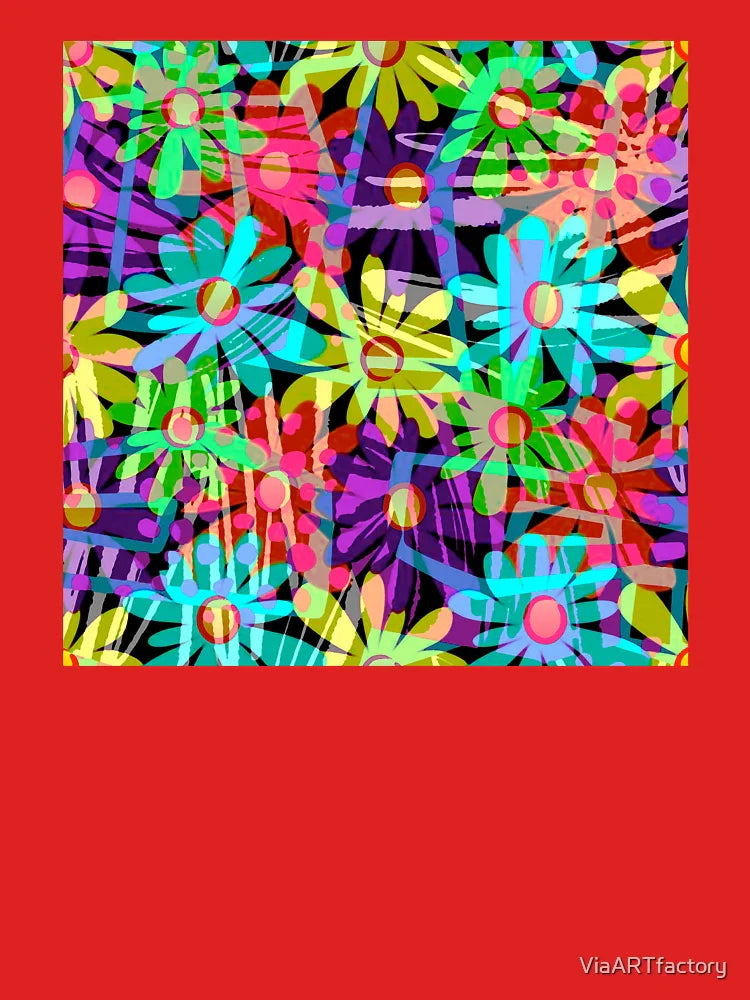 Pop Art Flowers Classic T-Shirt