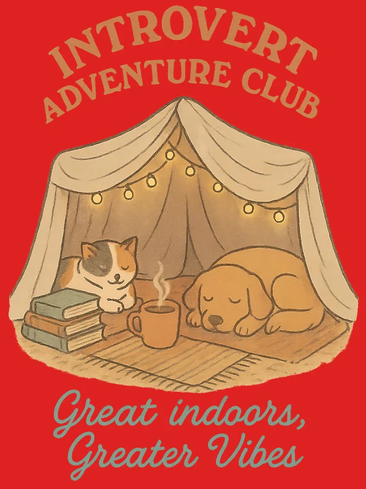 Introvert Adventure Club – Cozy Blanket Fort Vibes Classic T-Shirt
