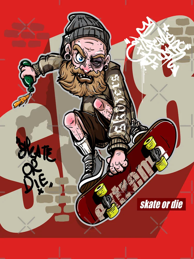 Rough Skater with Broken Beer Classic T-Shirt