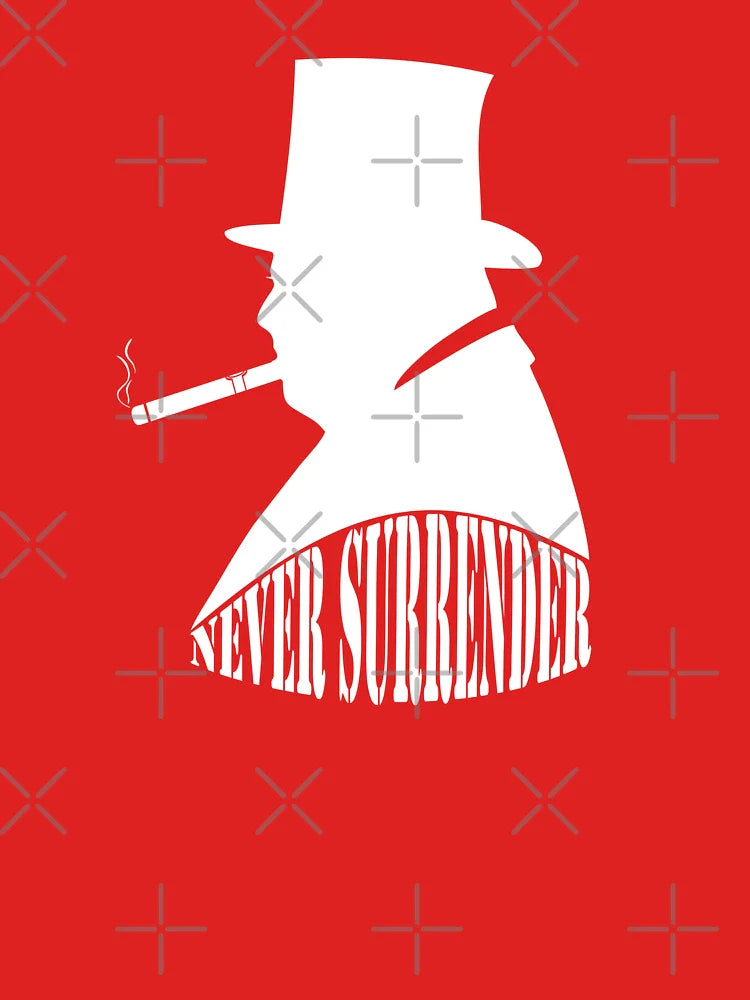 Winston Churchill "Never Surrender" Quote Classic T-Shirt