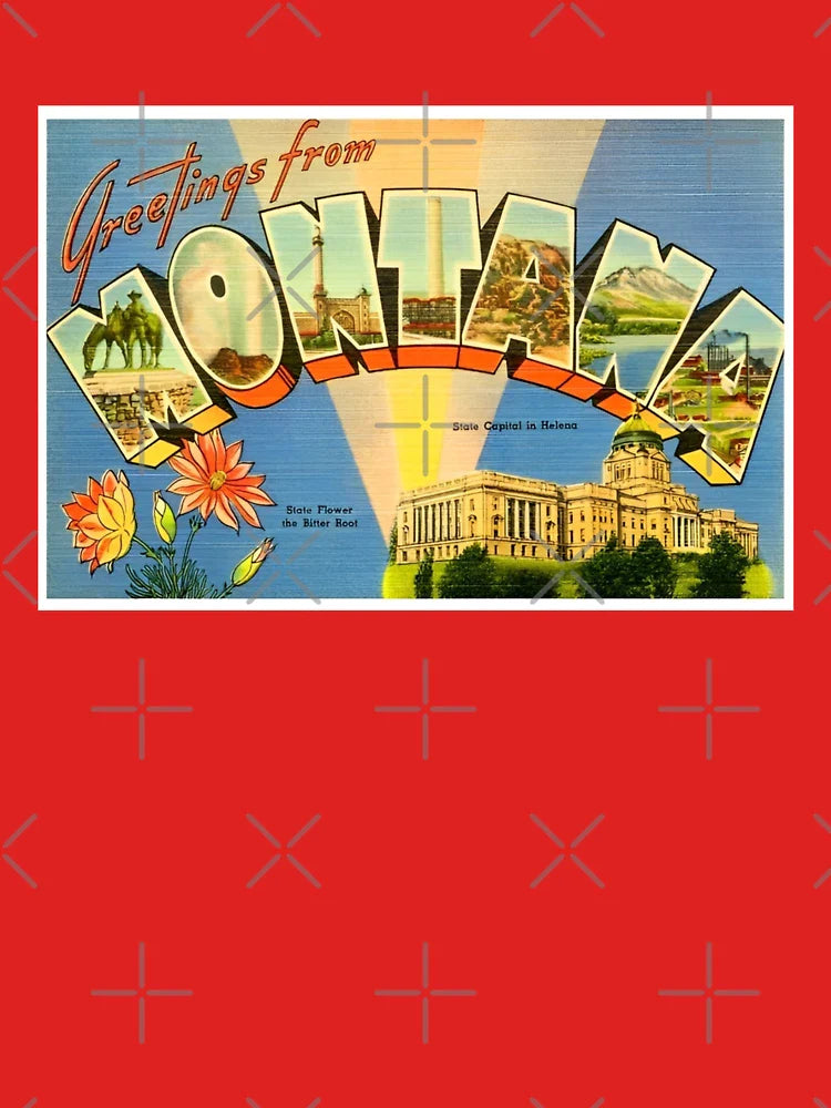 Retro Montana Souvenir Poster Design Classic T-Shirt