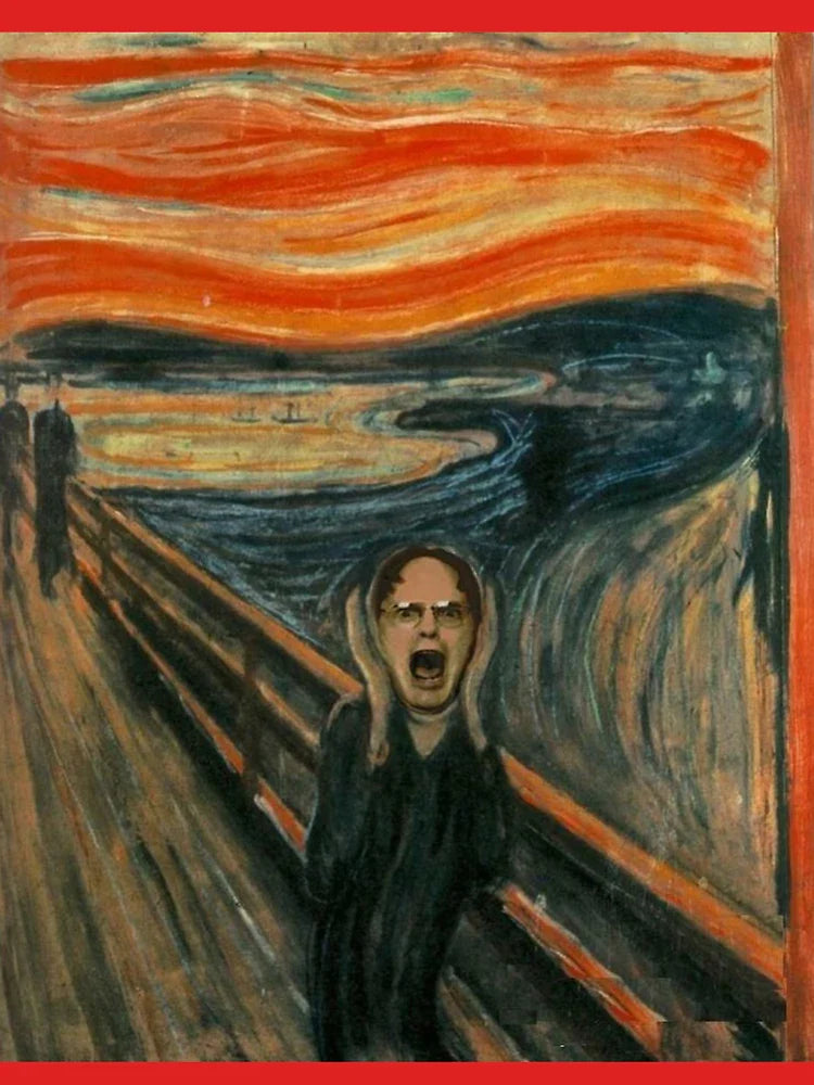 Dwight Schrute Scream Painting Classic T-Shirt