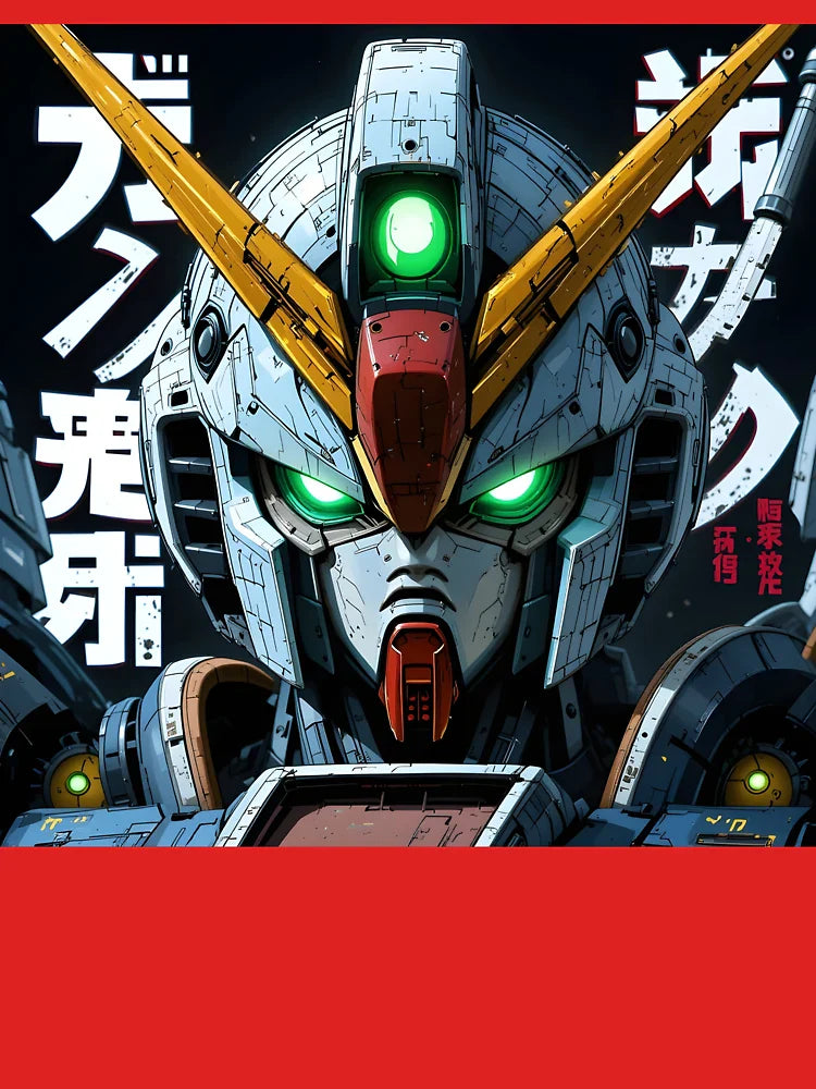Battle-Worn Mecha Head with Cyberpunk Glow Classic T-Shirt