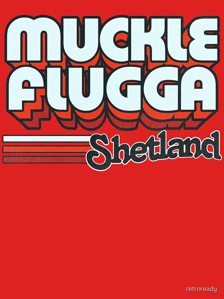 Muckle Flugga | Shetland | Retro Stripes Classic T-Shirt