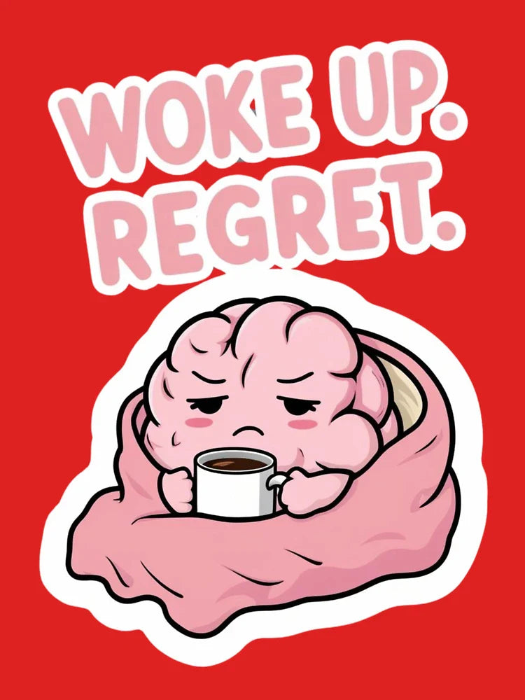 Woke Up. Regret. – Sarcastic Lazy Brain Design for Introverts Classic T-Shirt