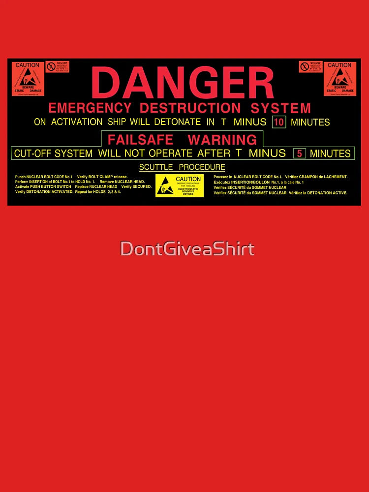 Nostromo Emergency Destruct Console Classic T-Shirt