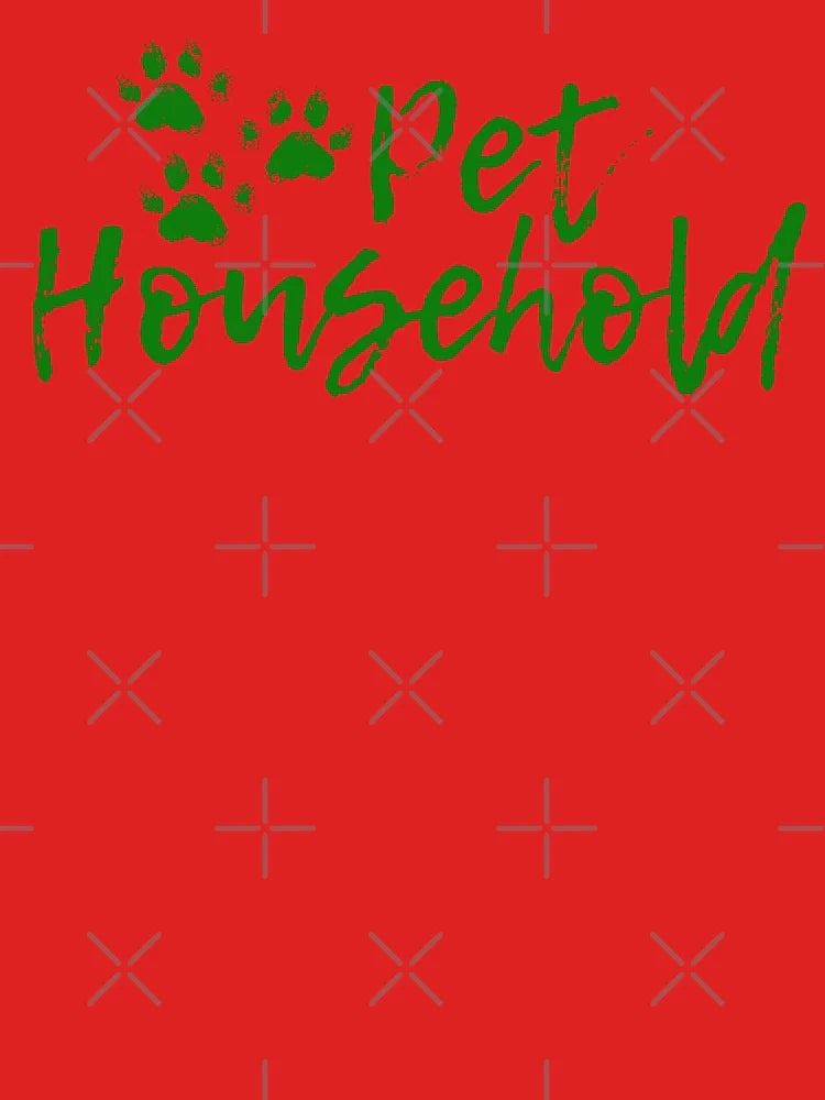 "Pet Household" Triple Pawprint Grunge (Green) Classic T-Shirt