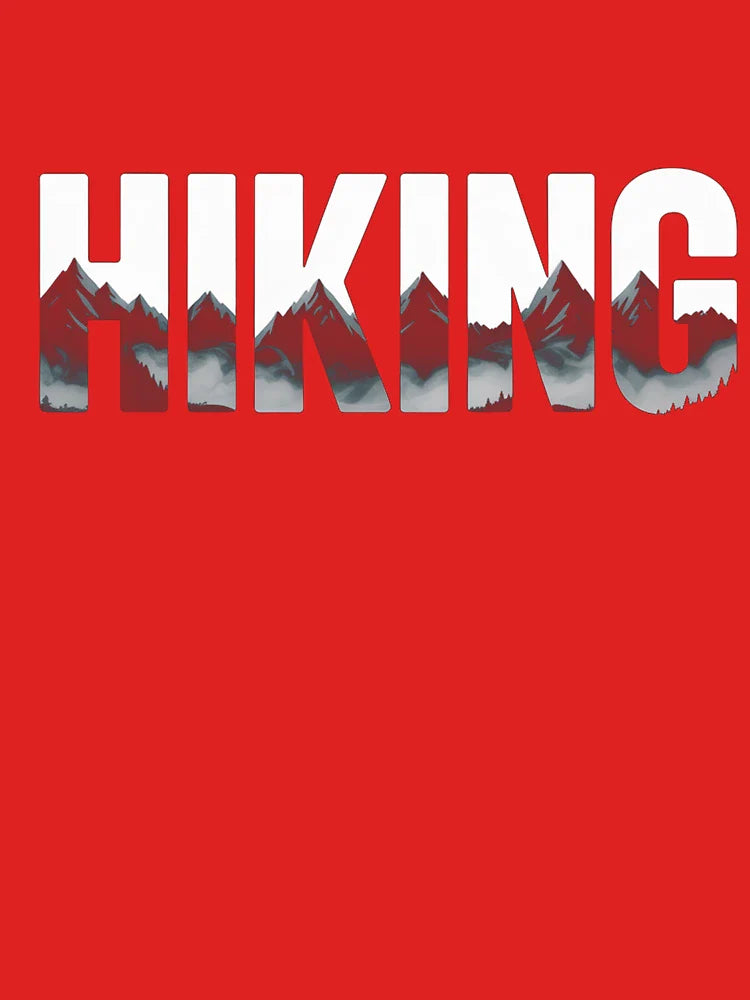 Hiking T-Shirt | Mountain & Forest Landscape Typography Adventure Tee Classic T-Shirt
