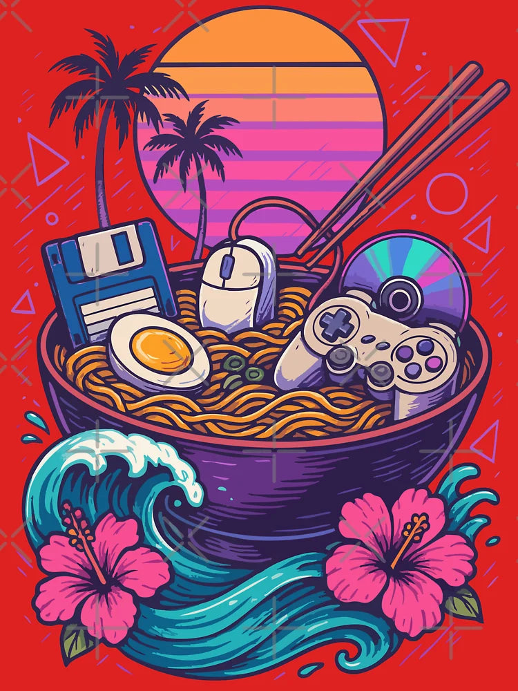 Gamer Ramen Retro Classic T-Shirt