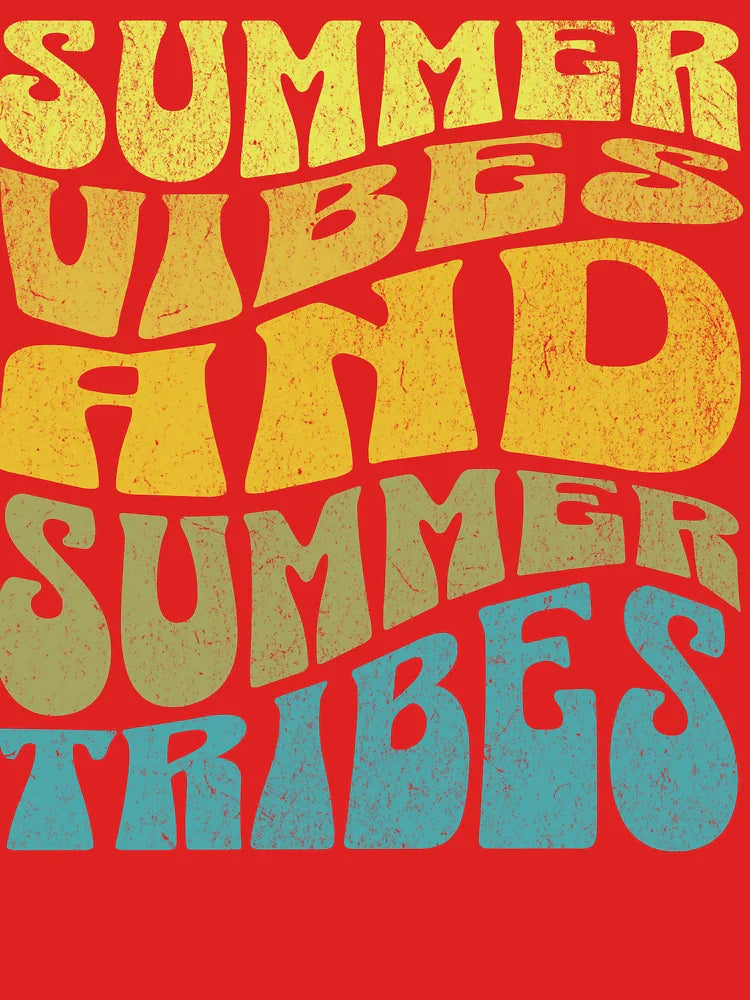 Summer Vibes and Summer Tribes Retro Groovy Typography design Classic T-Shirt