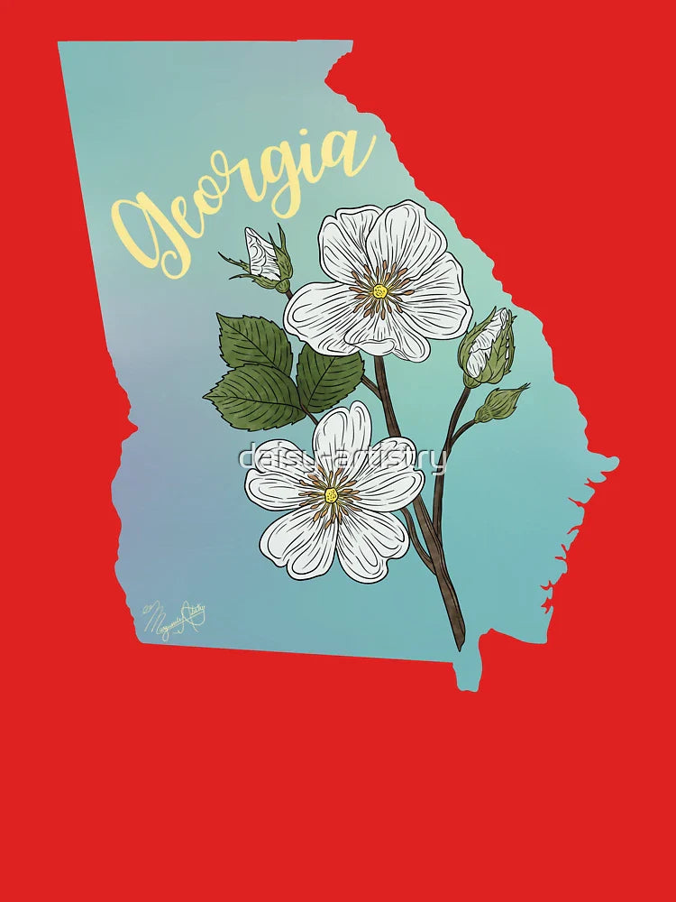 Georgia State Flower: Cherokee Rose Classic T-Shirt