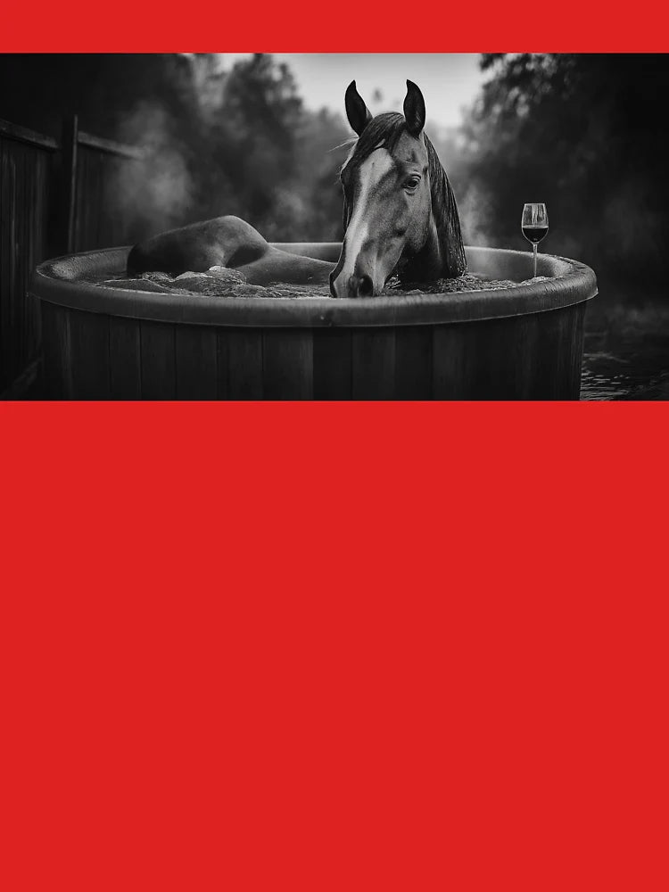 Horse Relaxing with Wine in Hot Tub Classic T-Shirt