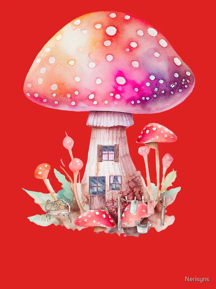Whimsical Mushroom House Classic T-Shirt