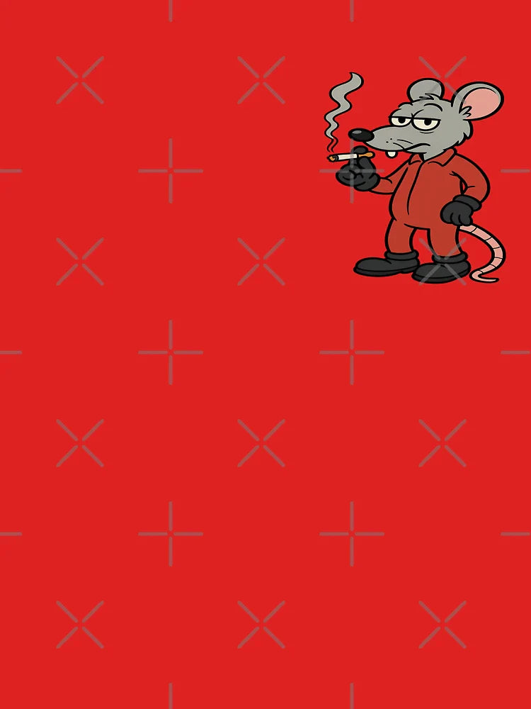 Grumpy Rat Smoking in Red Jumpsuit Classic T-Shirt
