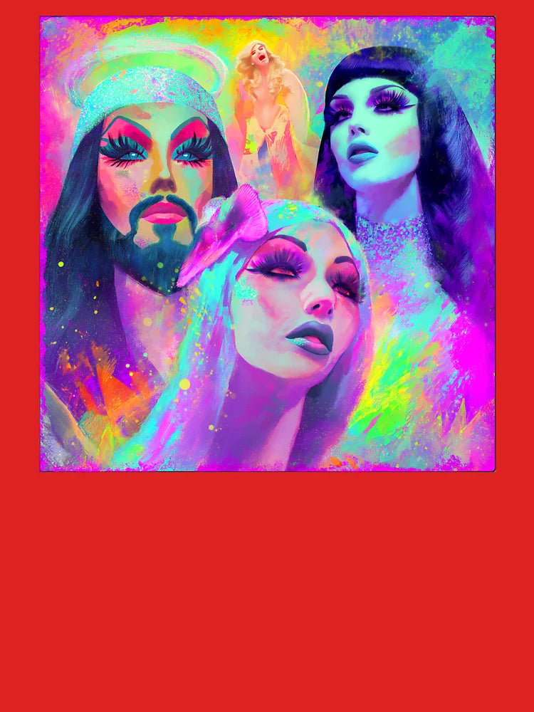Psychedelic Jesus Christ | Laser Eyes & Cosmic Ocean | Vaporwave Spiritual Art Classic T-Shirt