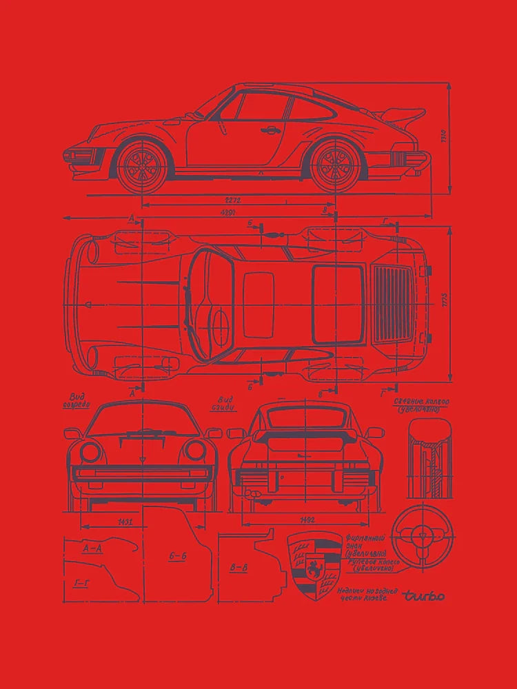 911 930 Blueprint turbo Classic vintage Classic T-Shirt