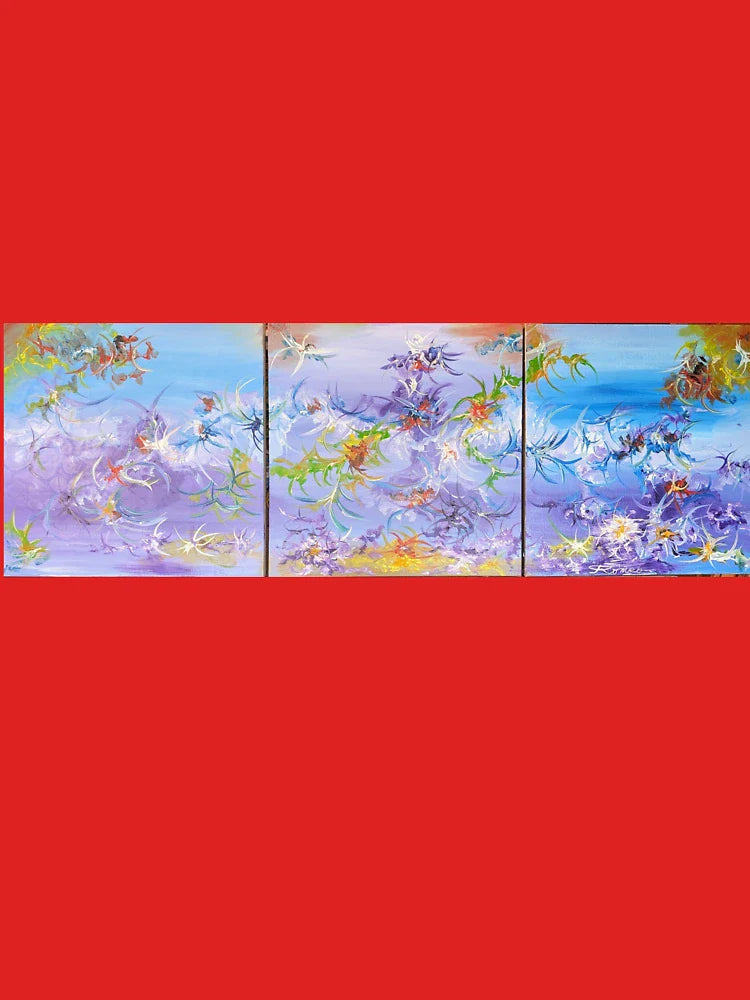 Violet Energy, acrylic on canvas 24x72 inch, 61.5x184.5 cm, SKU 1203  Classic T-Shirt
