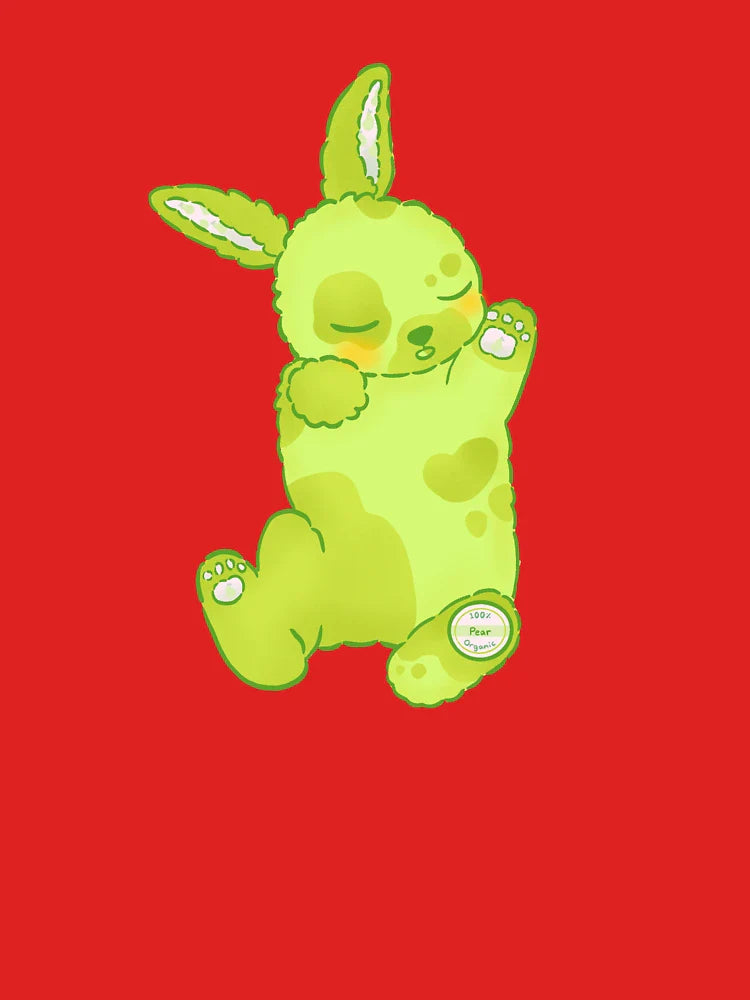 Sleepy Pear Bunny – Cute Pastel Kawaii Animal Art Classic T-Shirt