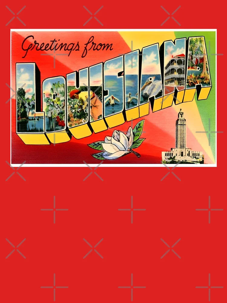 Retro Louisiana Travel Poster Design Classic T-Shirt