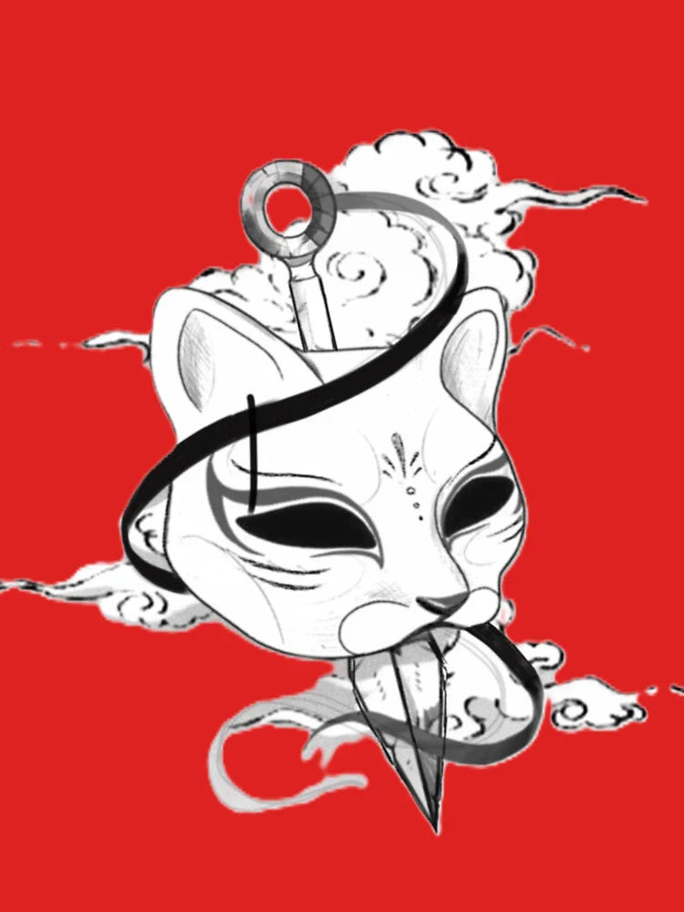 Whispers of the Kitsune – Blade Between Her Teeth Classic T-Shirt