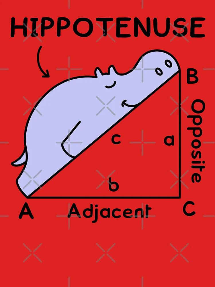 Hippotenuse, Hypotenuse Math Pun Classic T-Shirt