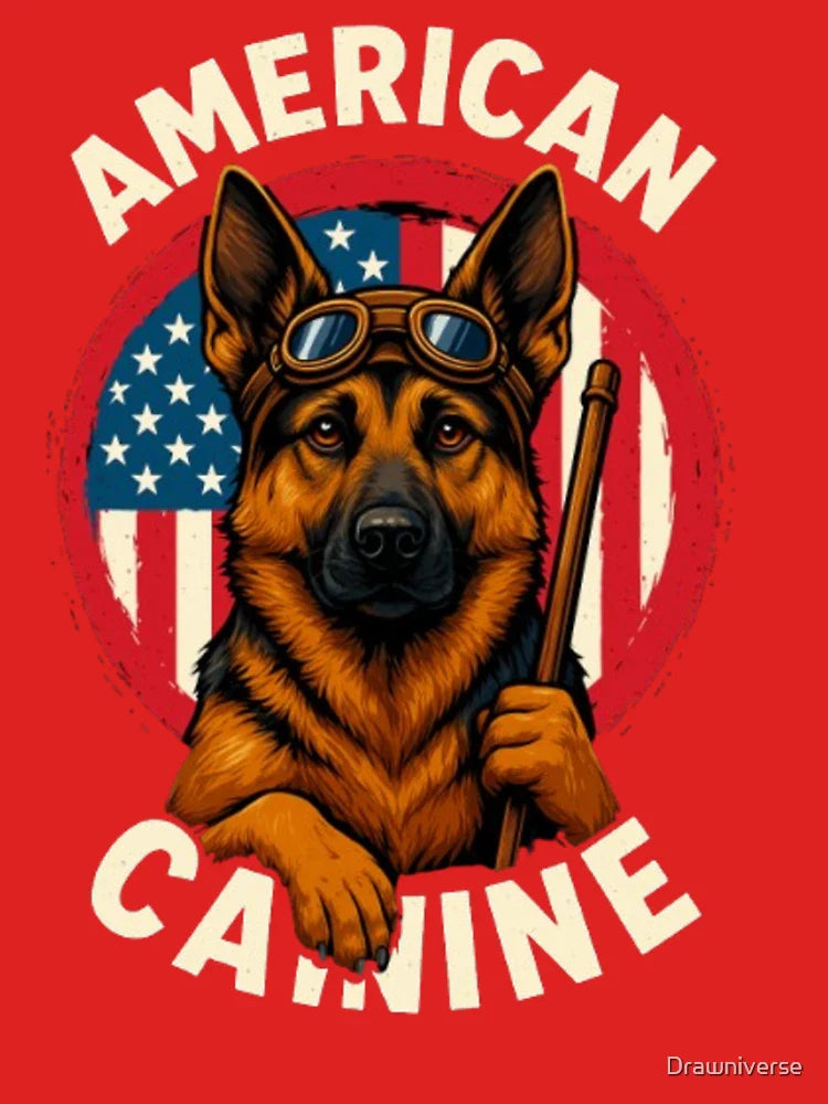 Patriotic German Shepherd American Canine Classic T-Shirt