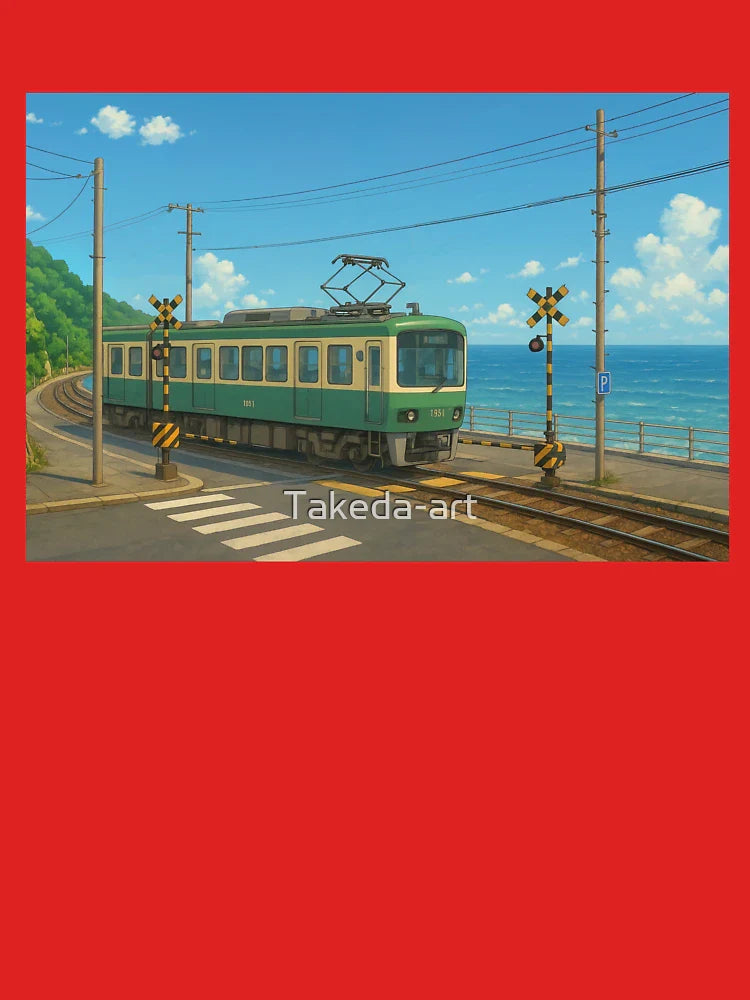 The Enoshima Train Crossing at Kamakura Classic T-Shirt