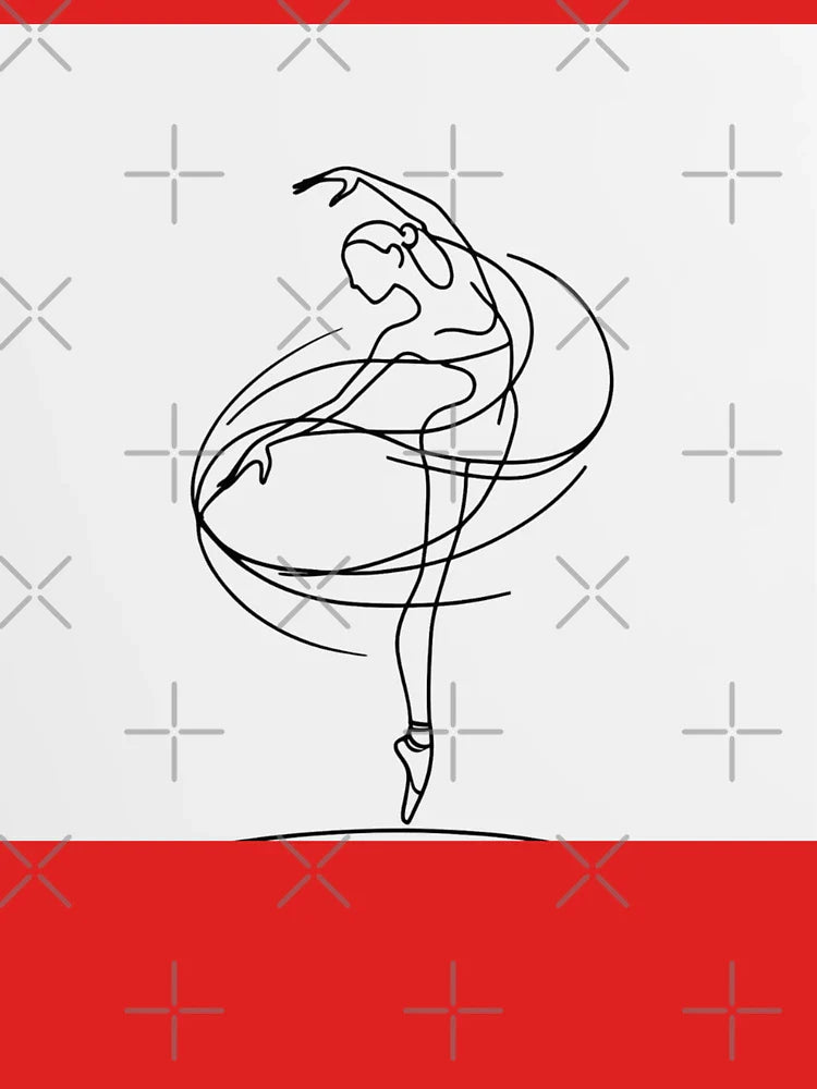 "Grace in Motion – Minimalist Ballerina Line Art" Classic T-Shirt