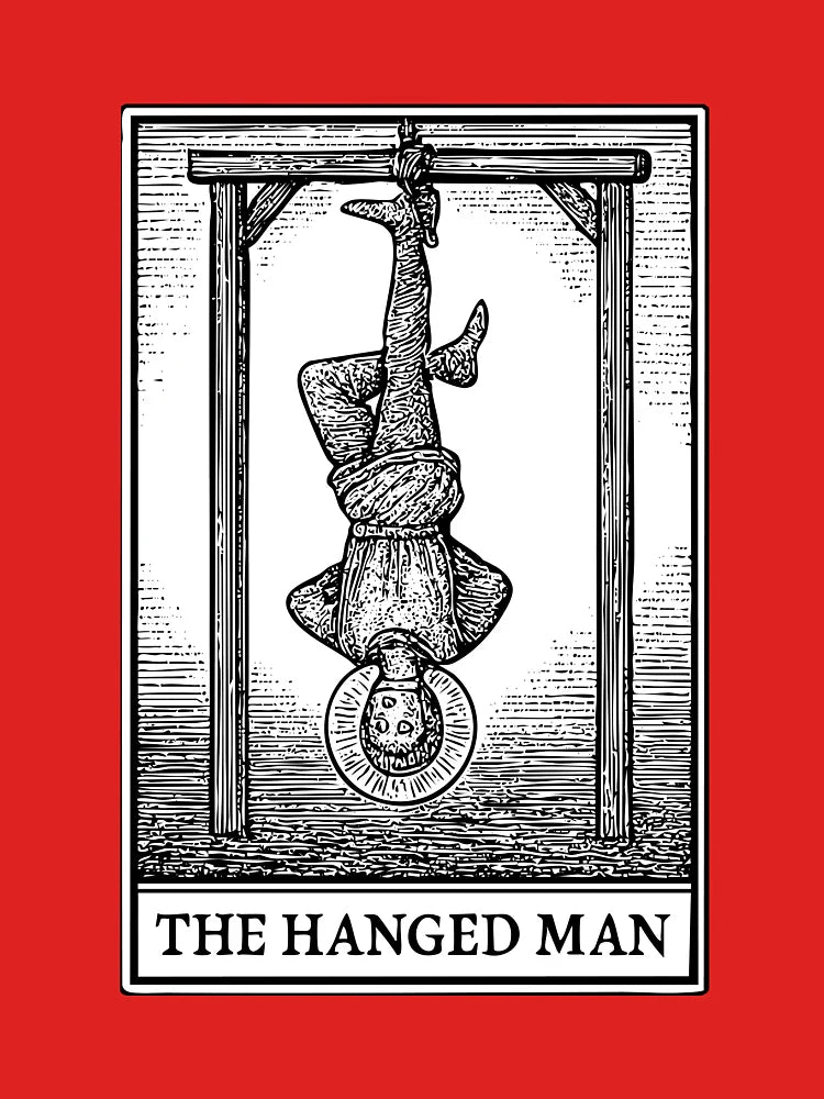 The Hanged Man – Black Ink Tarot Card Classic T-Shirt