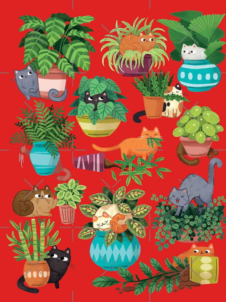 Cats And Plants  Classic T-Shirt