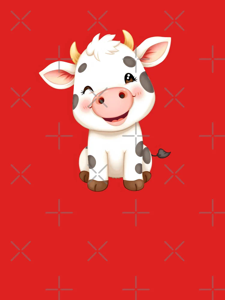 Cute Cartoon Cow Winking Playfully Classic T-Shirt