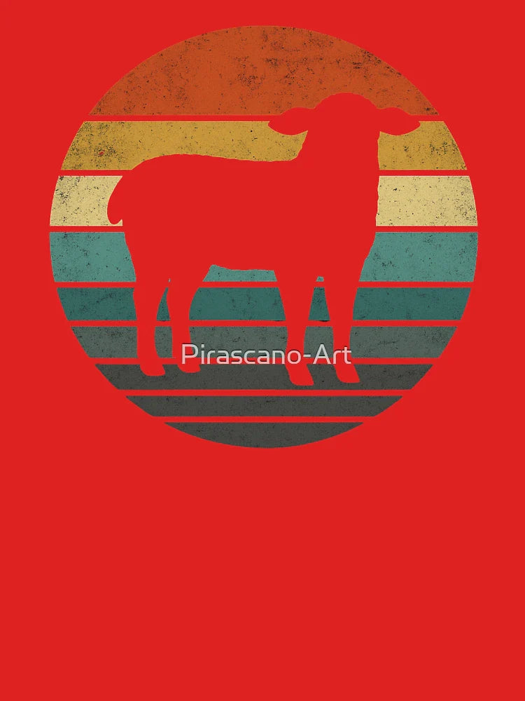 Retro Vintage Sunset Sheep Gift for Farm Animal Classic T-Shirt