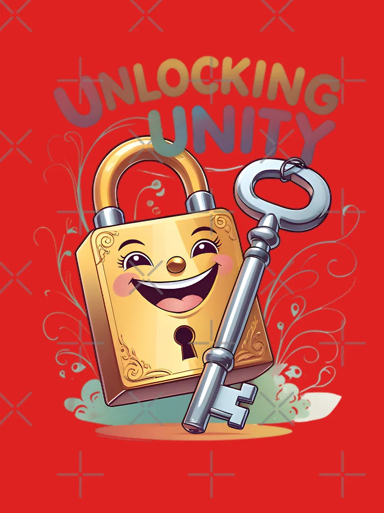 Unlocking Unity – Smiling Lock and Key Design Classic T-Shirt