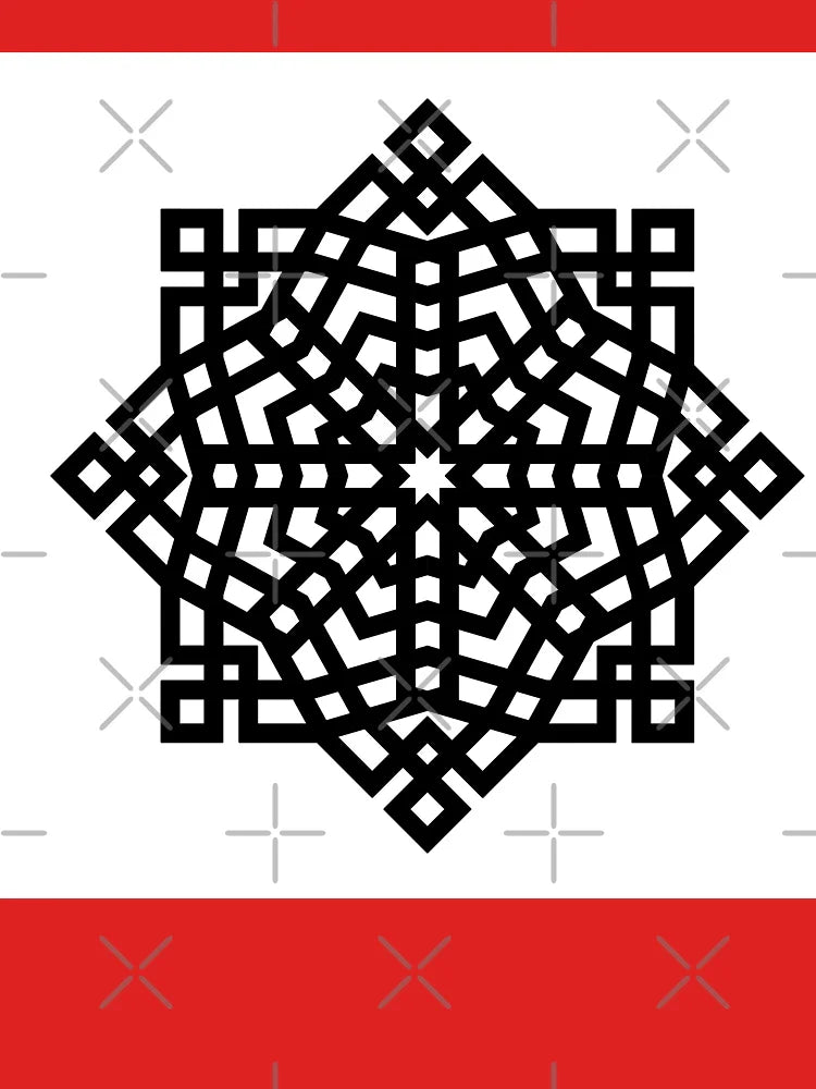 Ornate Black Star Geometric Pattern Classic T-Shirt